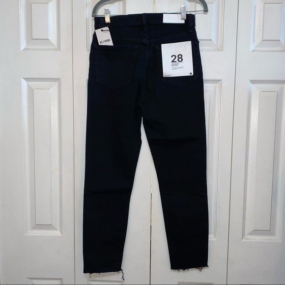 RE/DONE 90s High Rise Ankle Crop Black Jeans NWT - Picture 6 of 15